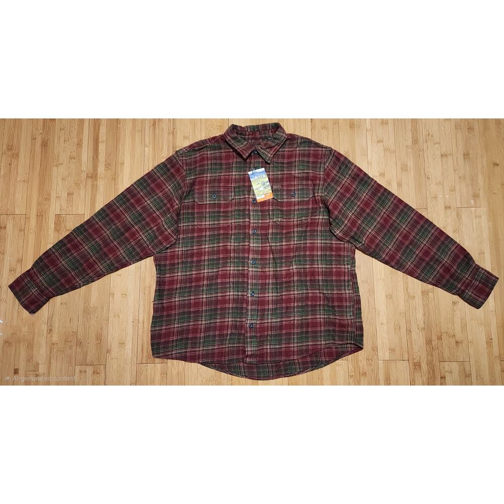 NWT Orvis Big Bear Heavyweight Plaid Flannel Shirt Autumn Rust Men's Sz XXL 2XL